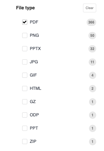 File type filter